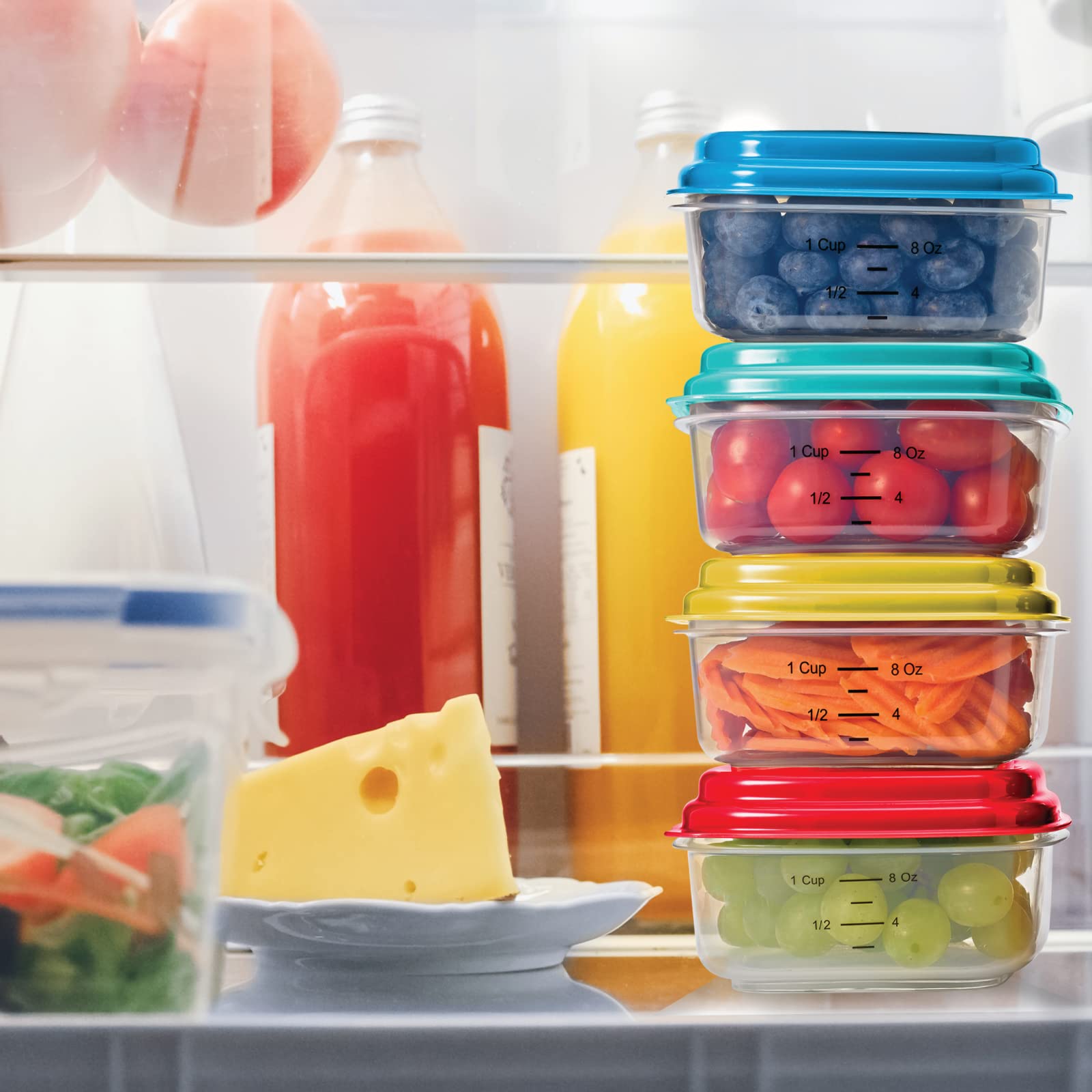 Amazon.com: Fit & Fresh Stak Paks 1 Cup Containers Set for Kids